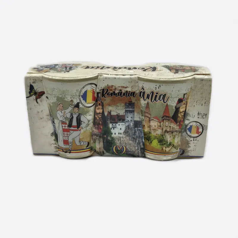 Romania, set 2 pahare shot, model 382398